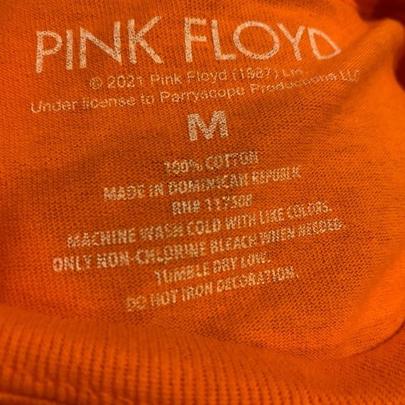 Pink Floyd Dark Side of the Moon TSHIRT Orange - Picture 7 of 8